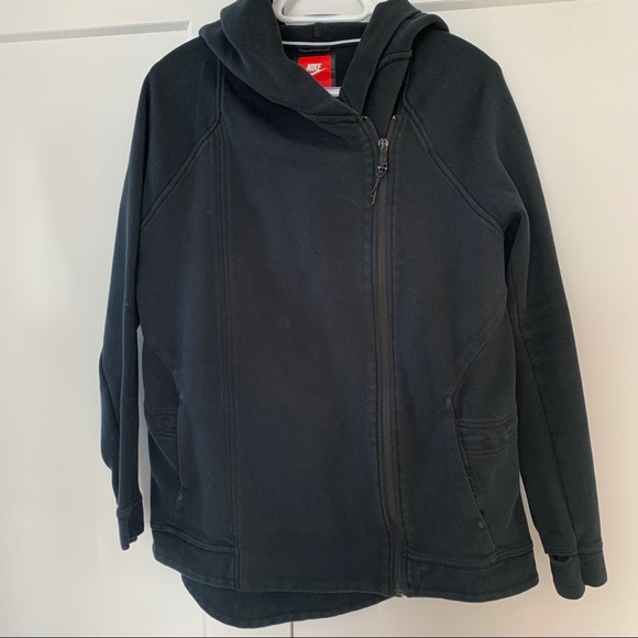 Nike Angled Zipper Hoodie Sweatshirt - Picture 1 of 4
